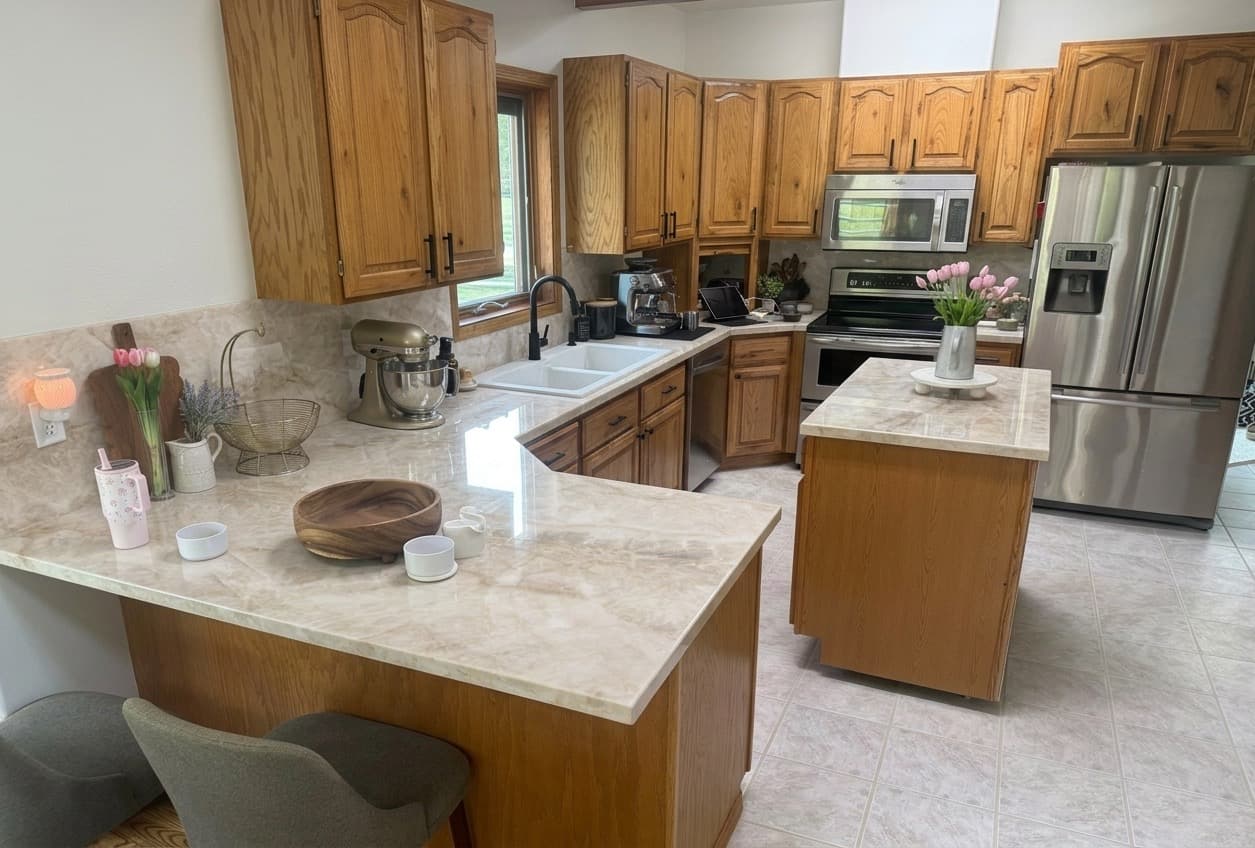 Kitchen render after